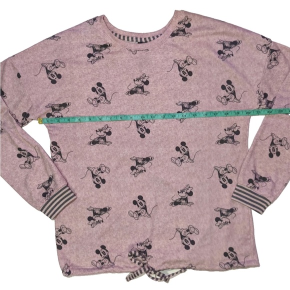 Disney Mickey Minnie Pink Gray Pajamas Jogger Set Small Soft Two-piece Cozy - Picture 13 of 16